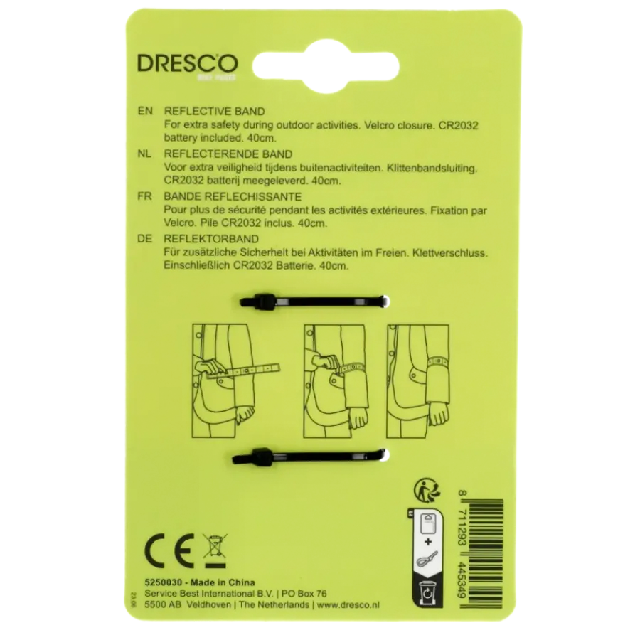 Fietsonderdelen & Accessoires > Dresco reflecterende armband LED