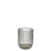 Drinkglas geribbeld - h9,5xd7,5 cm