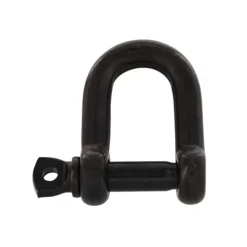 D-sluiting 4mm RVS Zwart