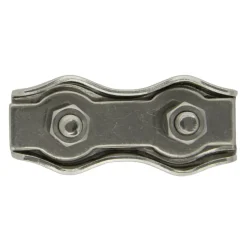 Dubbele staaldraadklem 6mm