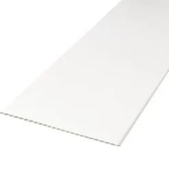 PVC Wandtegels & Panelen|Wandpanelen > Dumaplast Dumaclip wand- en plafondpaneel PVC satijn wit 2.4m2, afm. 120 x 25 cm