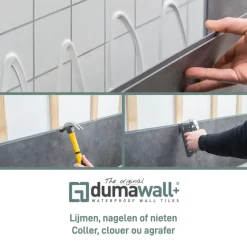 PVC Wandtegels & Panelen|Wand- & Plafondplaten > Dumaplast Dumawall+ wandtegel kunststof Tavira glans 1,95m² 37,5x65cm 8 stuks