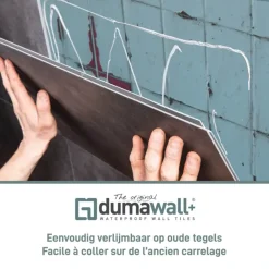 PVC Wandtegels & Panelen|Wandpanelen > Dumaplast Dumawall+ wandtegel kunststof Evora glans 1,95m² 37,5x65cm 8 stuks