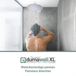 PVC Wandtegels & Panelen|Wandpanelen > Dumaplast Dumawall XL kunststof wandbekleding Trapani glans 4,68m² 90x260cm - 2 stuks
