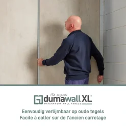 PVC Wandtegels & Panelen|Wandpanelen > Dumaplast Dumawall XL kunststof wandbekleding Trapani glans 4,68m² 90x260cm - 2 stuks