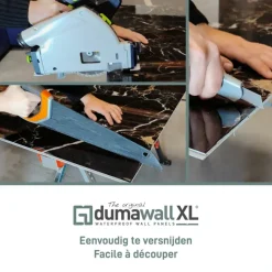 PVC Wandtegels & Panelen|Wandpanelen > Dumaplast Dumawall XL kunststof wandbekleding Trapani glans 4,68m² 90x260cm - 2 stuks