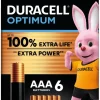 Batterijen > Duracell Batterij AAA Alkaline Optimum 6 stuks