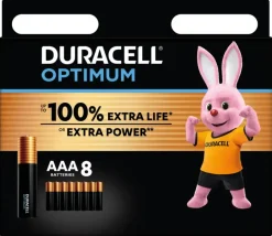 Batterijen > Duracell Batterij AAA Alkaline Optimum 8 stuks