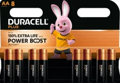 Batterijen > Duracell Batterij AA Alkaline Plus Power Boost 8 stuks