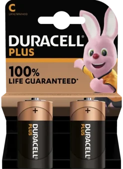 Batterijen > Duracell Batterij C Alkaline Plus 2 stuks