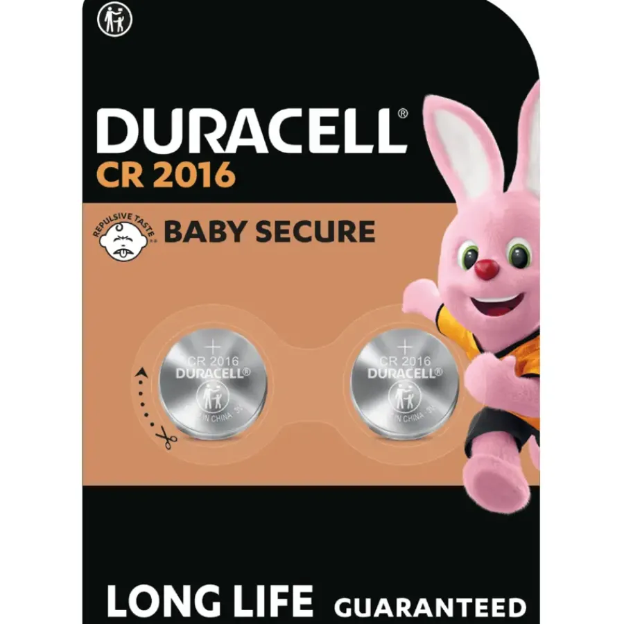 Batterijen > Duracell Batterij CR2016 Lithium-knoopcelbatterij 3V 2 stuks