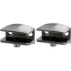 Plankdragers|Plankdragers > Duraline clip glass vierkant geborsteld nikkel 2 stuks