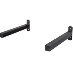 Plankdragers|Plankdragers > Duraline industriële plankdrager modern verweerd zwart 2 stuks