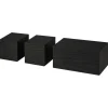 Panelen|Panelen > Duraline kubus zwart eik 10x20 cm set 3 stuks