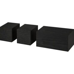 Panelen|Panelen > Duraline kubus zwart eik 10x20 cm set 3 stuks