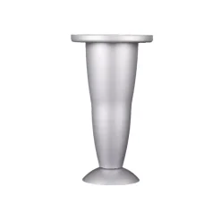 Duraline meubelpoot kunststof aluminium verstelbaar 12,8-13,8 cm
