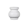 Duraline meubelpoot Lisa buikmodel zijdeglans wit 9 cm