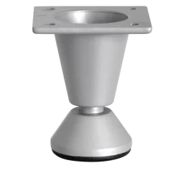 Duraline meubelpoot rond met voet zilvergrijs Ø5 cm