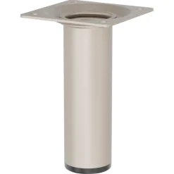 Duraline meubelpoot rond zand / beige staal Ø3x10 cm
