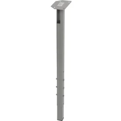 Duraline meubelpoot vierkant metaal grijs 30x30 mm verstelbare hoogte