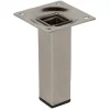 Duraline meubelpoot vierkant RVS-look 2,5x2,5x10 cm