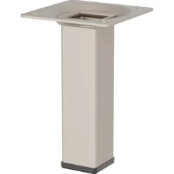 Duraline meubelpoot vierkant zand / beige staal 2,5x2,5x10 cm