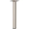 Duraline meubelpoot vierkant zand / beige staal 2,5x2,5x25 cm