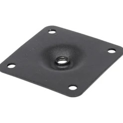 Duraline montageplaat voor meubelpoot zwart staal 6x6 cm