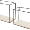 Duraline muur kubussen staal/hout set 2 stuks