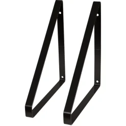 Plankdragers|Plankdragers > Duraline plankdrager metaal zwart 2 stuks