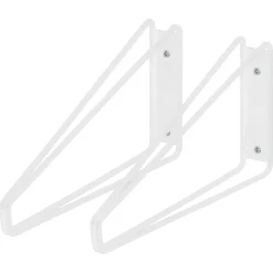 Duraline plankdrager wit metaal 24 x 13,5 cm 2 stuks