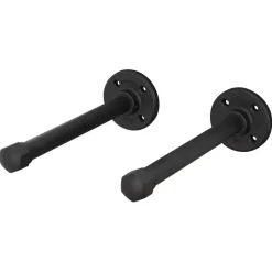 Plankdragers|Plankdragers > Duraline plankdrager zwart 7x22,5 cm 2 stuks