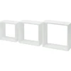 Duraline wandkubus wit set van 3 stuks