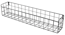 Panelen|Panelen > Duraline wandmand draadstaal mat zwart 60 x 12 x 10 cm