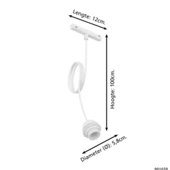 Audio & Video Accessoires > Eglo EasyTrack railverlichting hanglamp adapter E27 wit