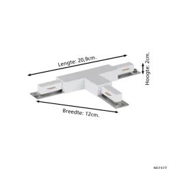Audio & Video Accessoires > Eglo EasyTrack railverlichting koppelstuk T-vormig wit