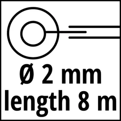Elektrisch Tuingereedschap Accessoires > EINHELL Draadspoel (Ø; 2mm - Lengte; 8m) voor diverse trimmers en bosmaaiers