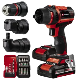 Accuboormachines|Boormachines > EINHELL 18V accuboormachine TE-CD 18/45 Li Kit incl. 2 accu's 2Ah + snellader + 22-delige boren- en bitset + koffer