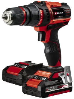 Accuboormachines|Boormachines > EINHELL 18V accuboormachine TE-CD 18/45 Li Kit incl. 2 accu's 2Ah + snellader + 22-delige boren- en bitset + koffer