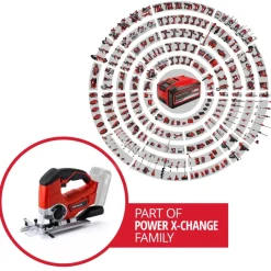 Accu Decoupeerzaag|Zaagmachines & -tafels > EINHELL 18V accu decoupeerzaag TE-JS 18/80 LI zonder accu
