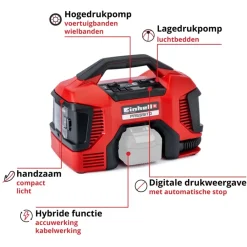 Overig Accu Gereedschap > EINHELL 18V compressor 6-in-1 Pressito Hybrid (zonder accu)