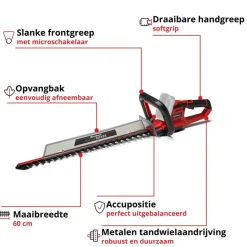 Heggenscharen > EINHELL 18V heggenschaar GE-CH 18/60 Li (zonder accu)