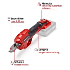 Snoeigereedschap > EINHELL 18V snoeischaar GE-LS 18 Li (zonder accu)