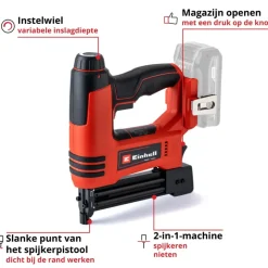 Tackers > EINHELL 18V tacker TE-CN 18 LI (zonder accu)