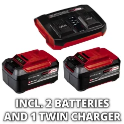 Grasmaaiers > EINHELL 2x18V grasmaaier 42cm Rassaro (incl. 2 accu's 5.2Ah + oplader)