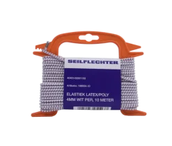 ELASTIEK LATEX/POLY 4MM WIT 10MTR