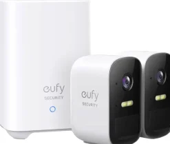 Elektronische Beveiliging > Eufy draadloze beveiligingsset inclusief Homebase 2 en 2 beveiligingscamera's Wit