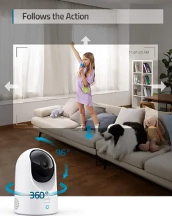 Elektronische Beveiliging > Eufy Indoorcam Beveiligingscamera 2K Pan & Tilt Wired