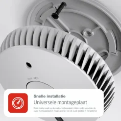 Rookmelders > Fire Angel FireAngel optische rookmelder met noodverlichting en vervangbare batterijen (levensduur 10 jaar)