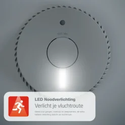 Rookmelders > Fire Angel FireAngel optische rookmelder met noodverlichting en vervangbare batterijen (levensduur 10 jaar)